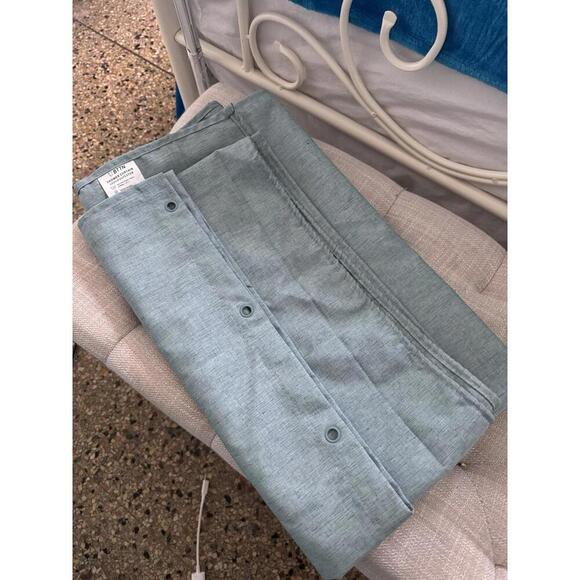 BTTN bath Blue Shower Curtain, 72"x78" Linen Texture - Picture 2 of 4